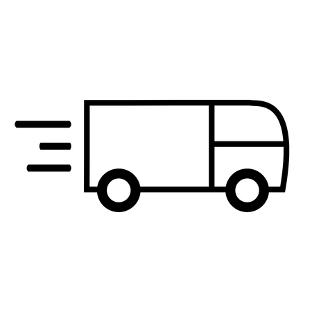 Transporter icon showing fast deliveryの写真素材