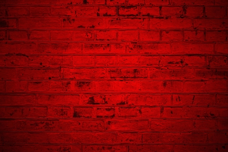 Brick wall background texture with red colorの写真素材