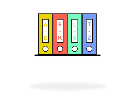 Folder icon with many colors - Symbol for Archive, office or Databaseの写真素材
