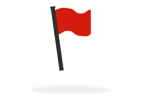 Flag icon with red color - Symbol for Event, Marker or Locationの写真素材