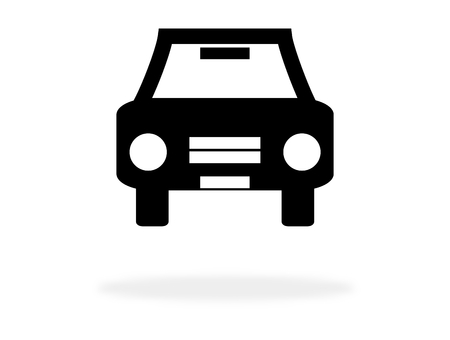 Car icon with black color - Symbol for Traffic, Transportation or Rent a Carの写真素材
