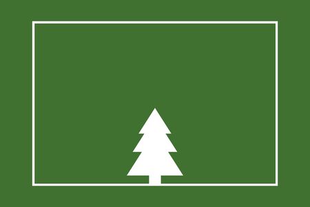 Simple card with christmas decoration green and whiteの写真素材