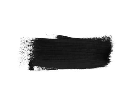 Rough handmade drawing of black paintbrush stripe