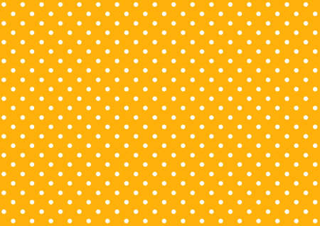 Seamless orange background with white dotsの写真素材