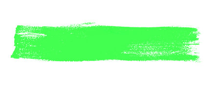 Hand made green watercolor stripe on white backgroundの写真素材