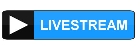 Button Banner with Arrow icon: Livestreamの写真素材