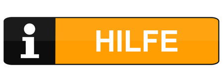 Button Banner with Info icon: Help in german languageの写真素材