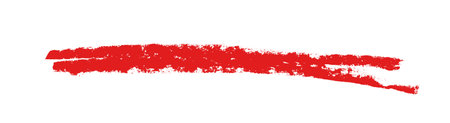 Red painted stroke on white backgroundの写真素材