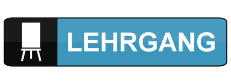 Button Banner with Learning icon: Course in german languageの写真素材