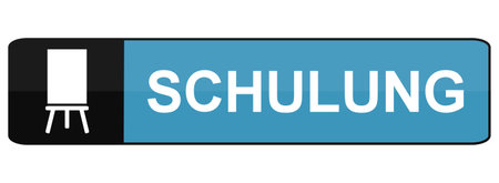 Button Banner with Learning icon: Training in german languageの写真素材