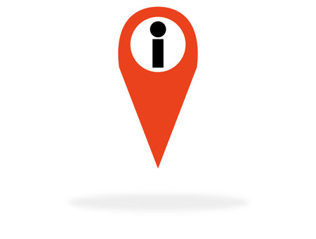 Red Marker for map showing Infoの写真素材