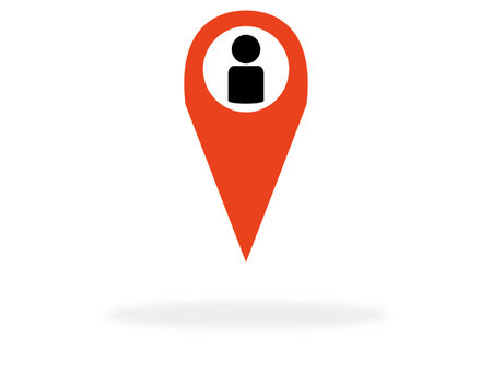 Red Marker for map showing Person or Accountの写真素材