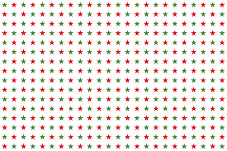 Seamless white christmas background with little red and green starsの写真素材