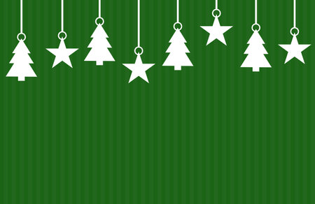 Christmas banner templateswith green stripesの写真素材
