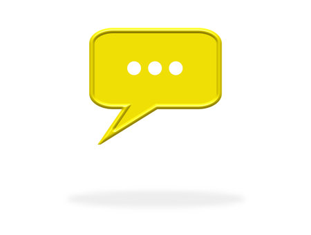 Speech Bubble icon with shadow: Communicationの写真素材