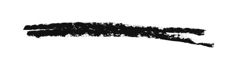 Long hand painted chalk stripe with black color to underlineの写真素材