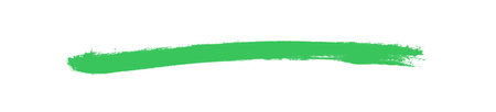 Long hand painted chalk stripe with green color to underlineの写真素材