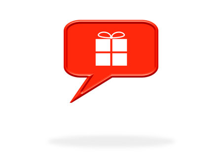 Speech Bubble icon with shadow: Giftの写真素材