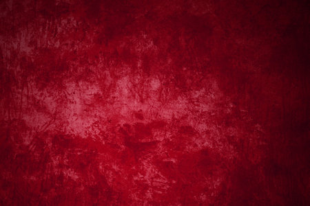 Red dirty grune wall texture - Background with copy spaceの写真素材