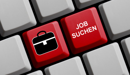 Job search in german language online - 3d illustrationの写真素材