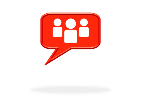 Speech Bubble icon with shadow: Teamの写真素材