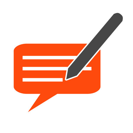 Edit or write a comment icon red and blackの写真素材