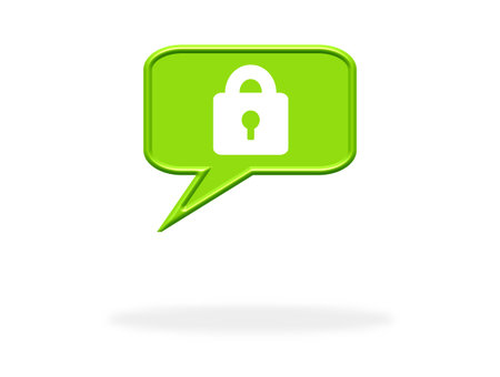 Speech Bubble icon with shadow: Closedの写真素材
