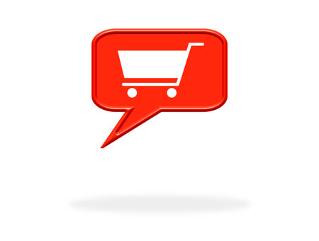 Speech Bubble icon with shadow: Storeの写真素材