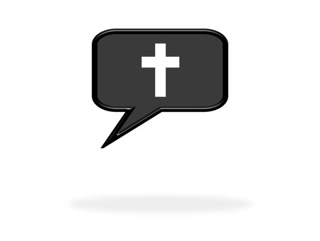 Speech Bubble icon with shadow: Deathの写真素材