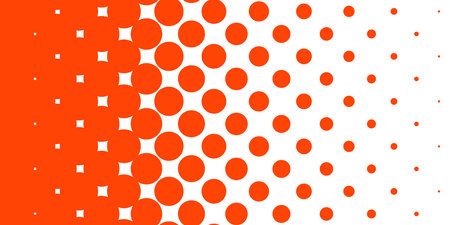 Gradient Banner background with red dots on whiteの写真素材