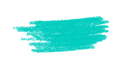 Sketch of turquoise chalk drawing on white backgroundの写真素材