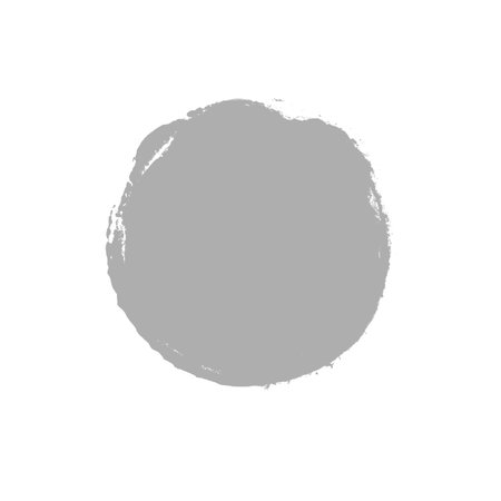 Sketch of light grey paintbrush circle or Button templateの写真素材