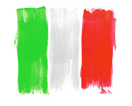 Hand painted grunge flag of Italy - Brushstrokeの写真素材