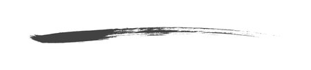 Hand painted black brushstroke texture on white backgroundの写真素材