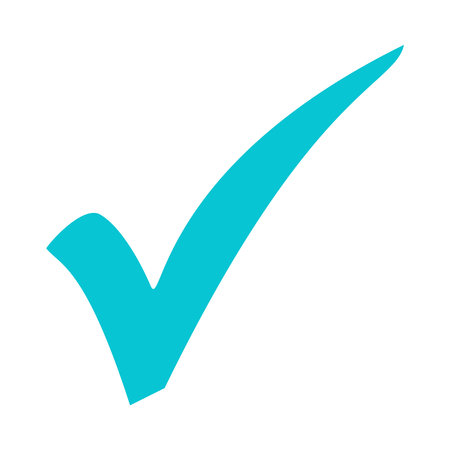Light blue check mark iconの写真素材