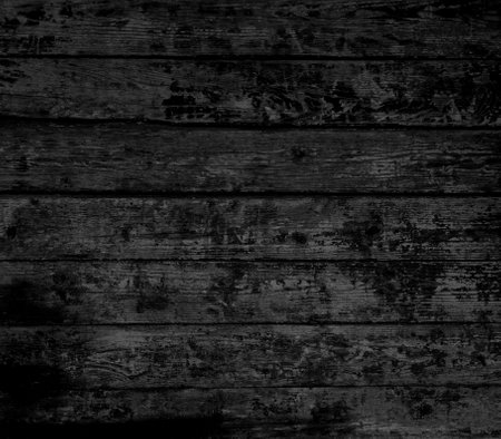 Very dirty black rustic wooden textureの写真素材