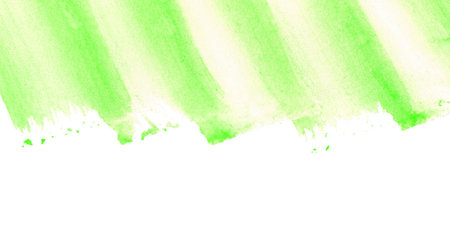 Hand painted dirty brush strokes: Light green paintingの写真素材