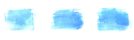 Set of 3 light blue brushstroke bannersの写真素材