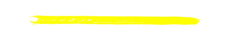 Yellow hand painted paintbrush bannerの写真素材