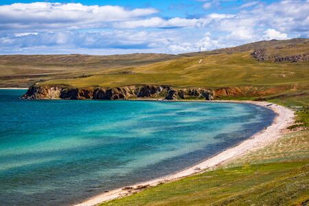 Beautiful landscape of Olkhon island, Baikal, Russiaの写真素材