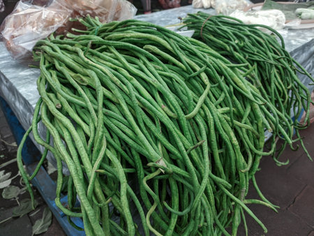 Long bean at street market.