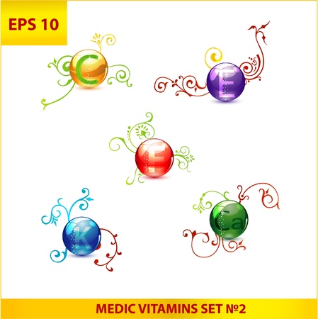 shiny and colored medic vitamin capsules pills setの写真素材