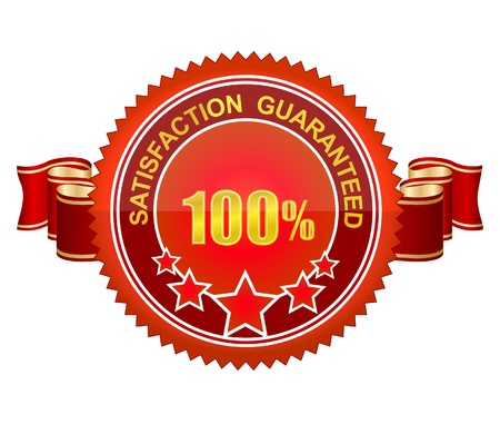 red symbol label satisfaction guarantee isolatedのイラスト素材