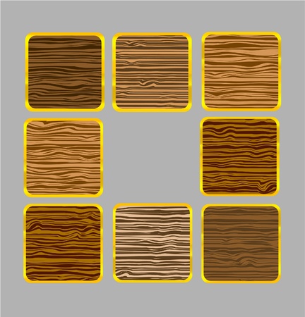 web wood frames set on the whiteのイラスト素材