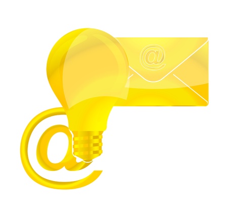 web creative and gold message symbol isolatedのイラスト素材