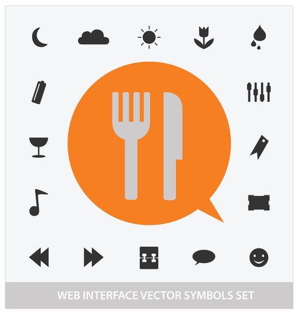 abstract web interface symbols setのイラスト素材