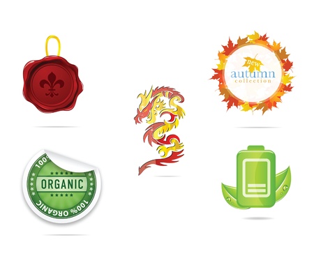 creative nature and eco sign setのイラスト素材