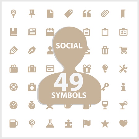 Web and social symbols setのイラスト素材