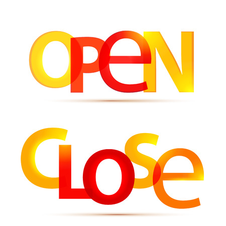 Open and close signsのイラスト素材