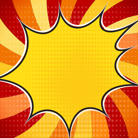 Comic book superhero pop art style colored radial lines background. Manga or anime speed frame. Easy to use.のイラスト素材